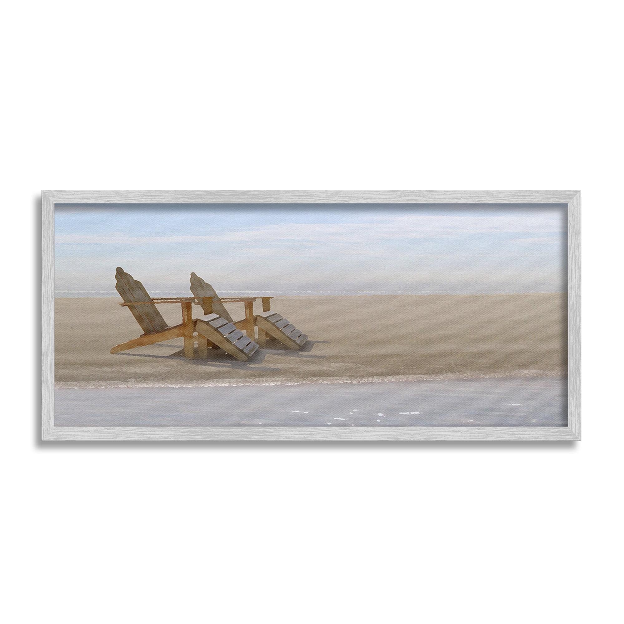 Stupell Industries Bc-425_FG " Beach Chairs By Shore " by Noah Bay