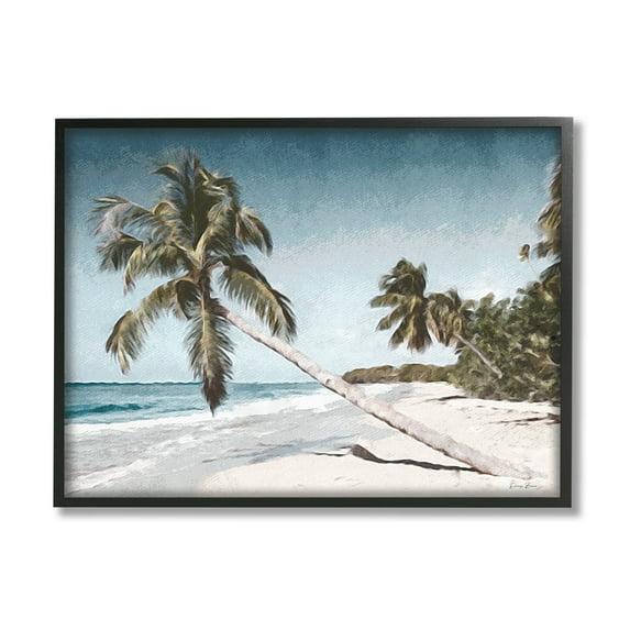 Stupell Industries " Beach Palm Trees Clear Summer Day Blue Sky Design " by Denise Brown