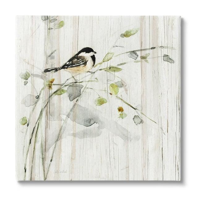 Stupell Industries Au-851-Canvas " Bird Perched Birch Pattern " by Danita Delimont Painting Print