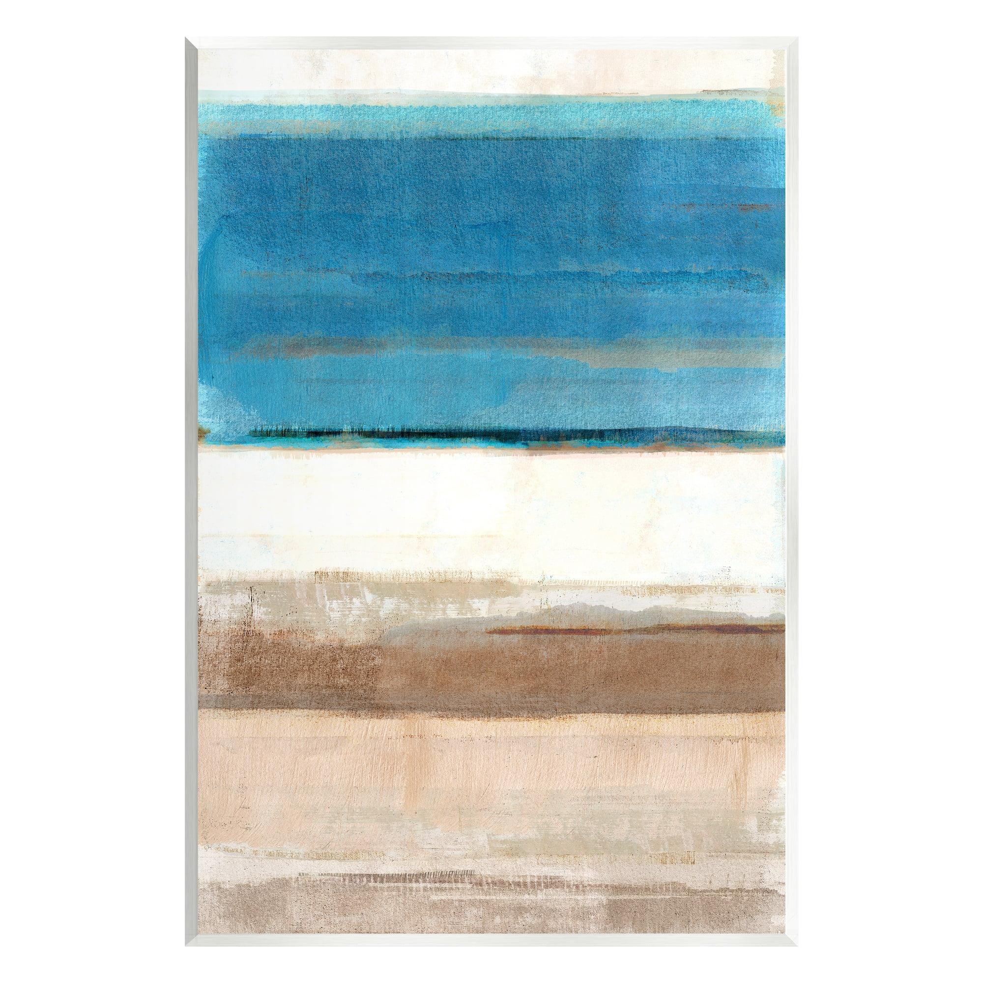 " Blue And Tan Abstraction " by Flora Kouta