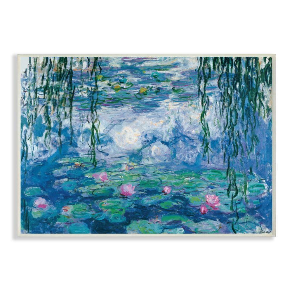 Stupell Industries Classic Water Lilies Painting Monet Pond Detail Unframed Art Print Wall Art, 13x19, by Claude Monet