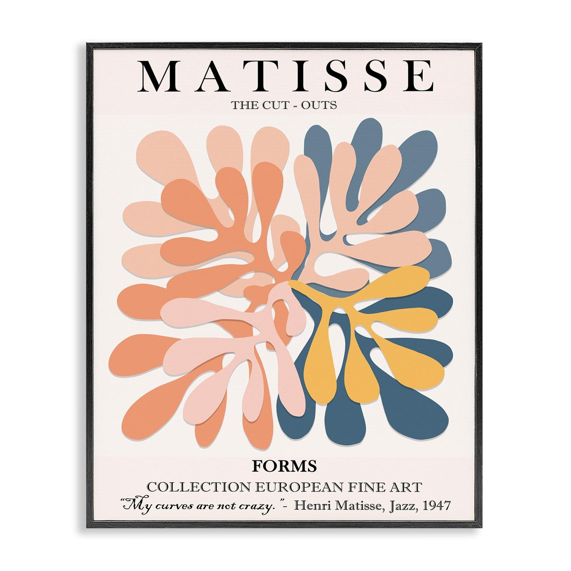 Stupell Industries Classical Matisse Painting Cut Out Forms Traditional Abstract - Graphic Art Print