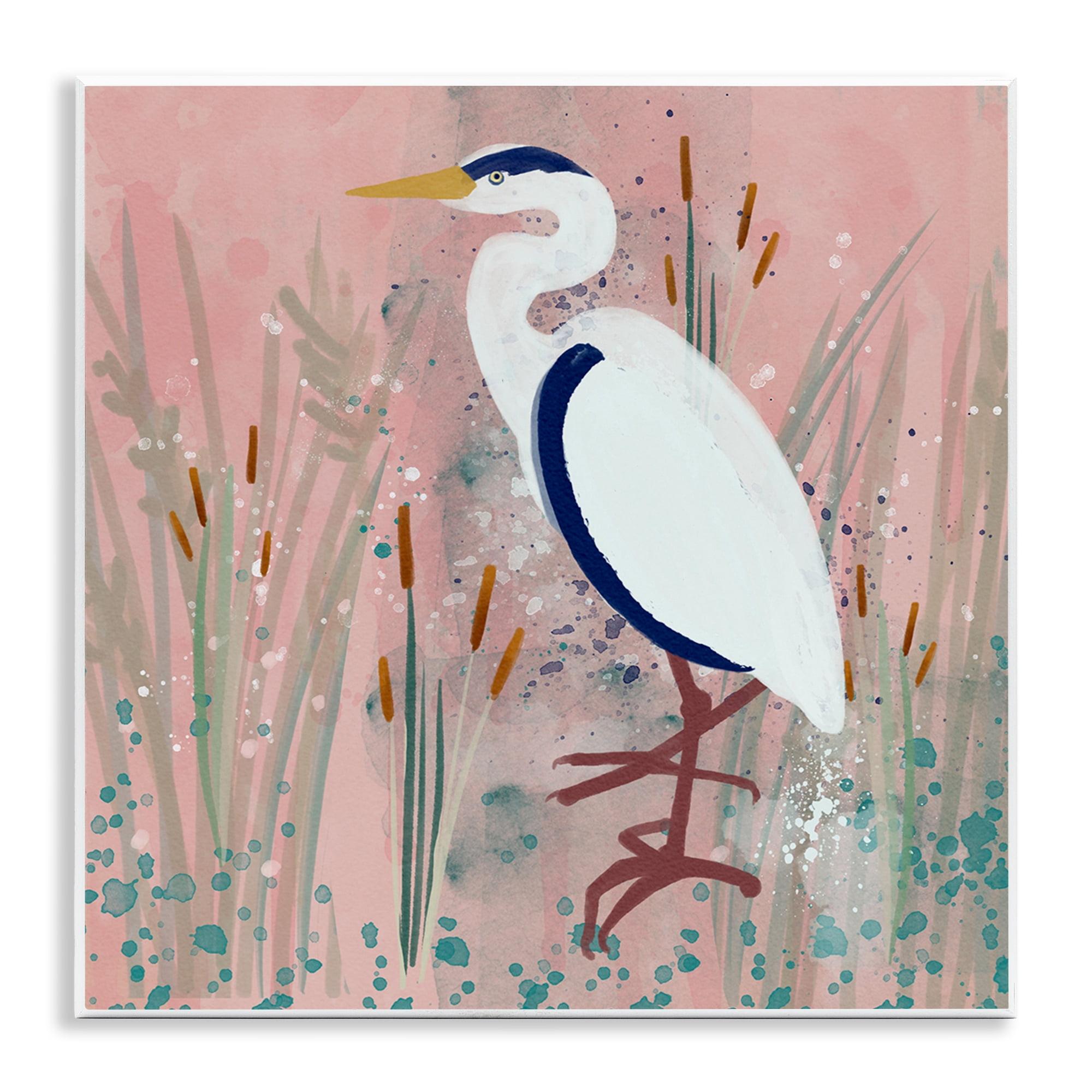 Stupell Industries Coastal White Bird Animals & Insects Painting Unframed Art Print Wall Art, 12 x 12
