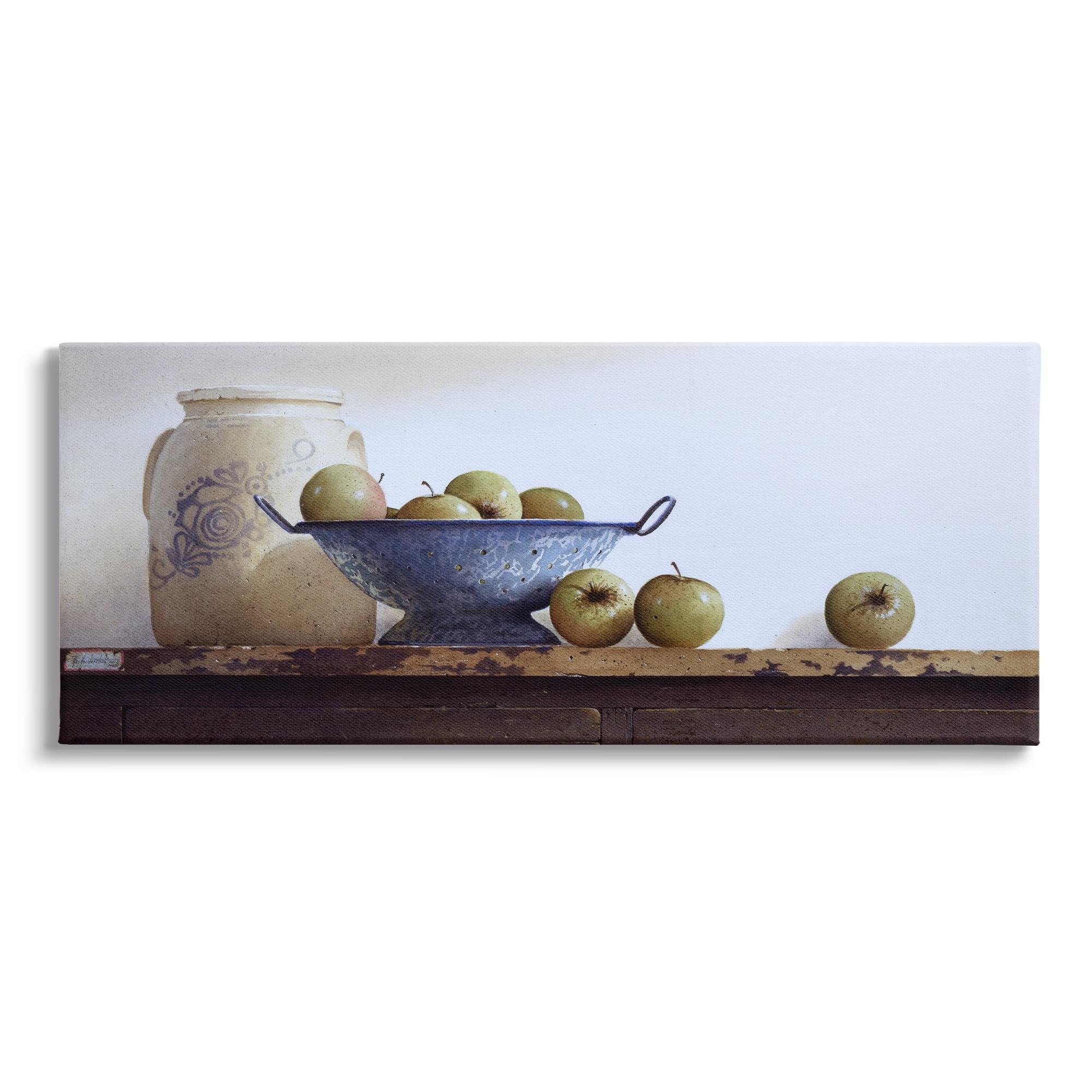 Stupell Industries Country Fruit Still Life Food & Beverage Painting Gallery Wrapped Canvas Art Print Wall Art, 24 x 10