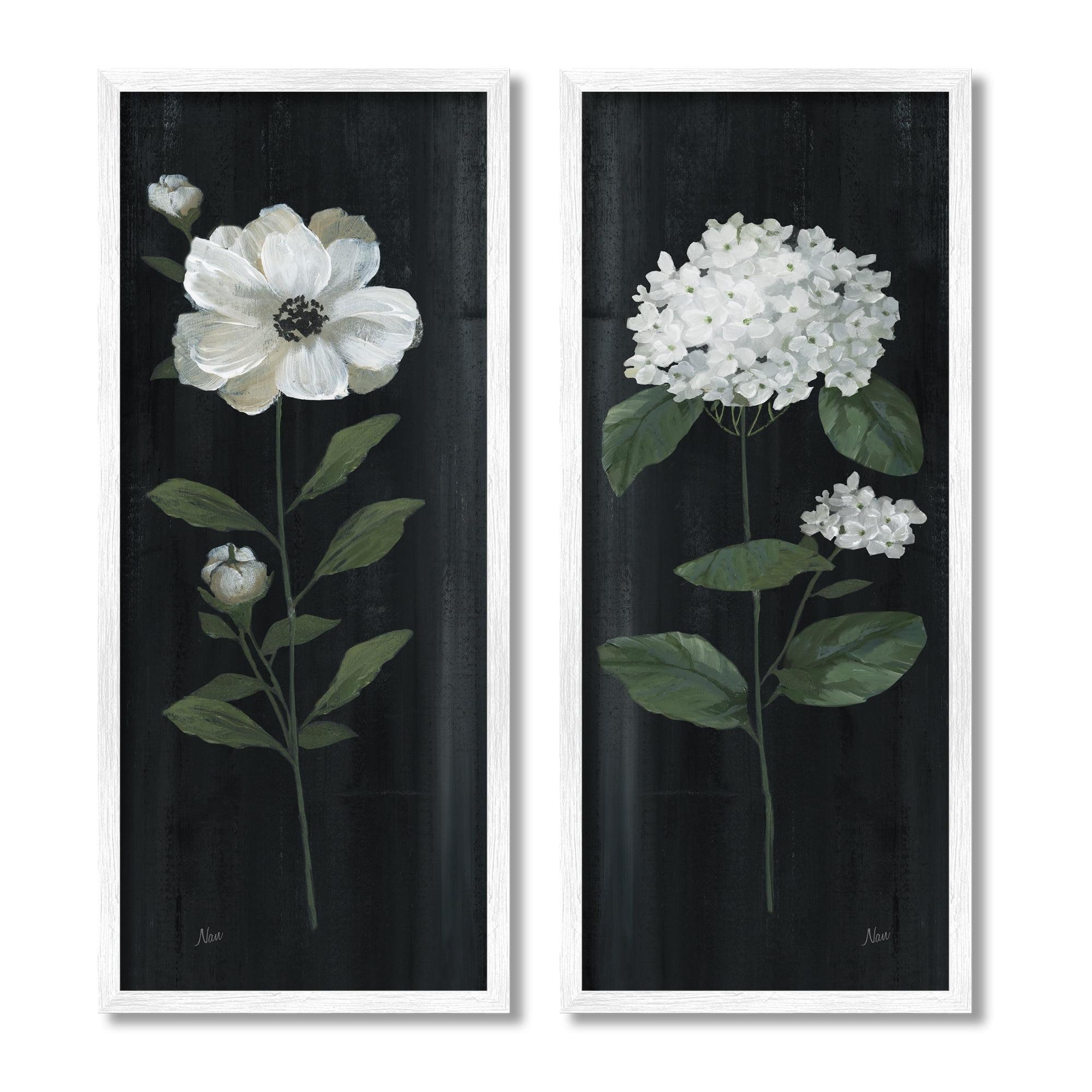 Stupell Industries Delicate White Flower Sprigs, 13" x 30"