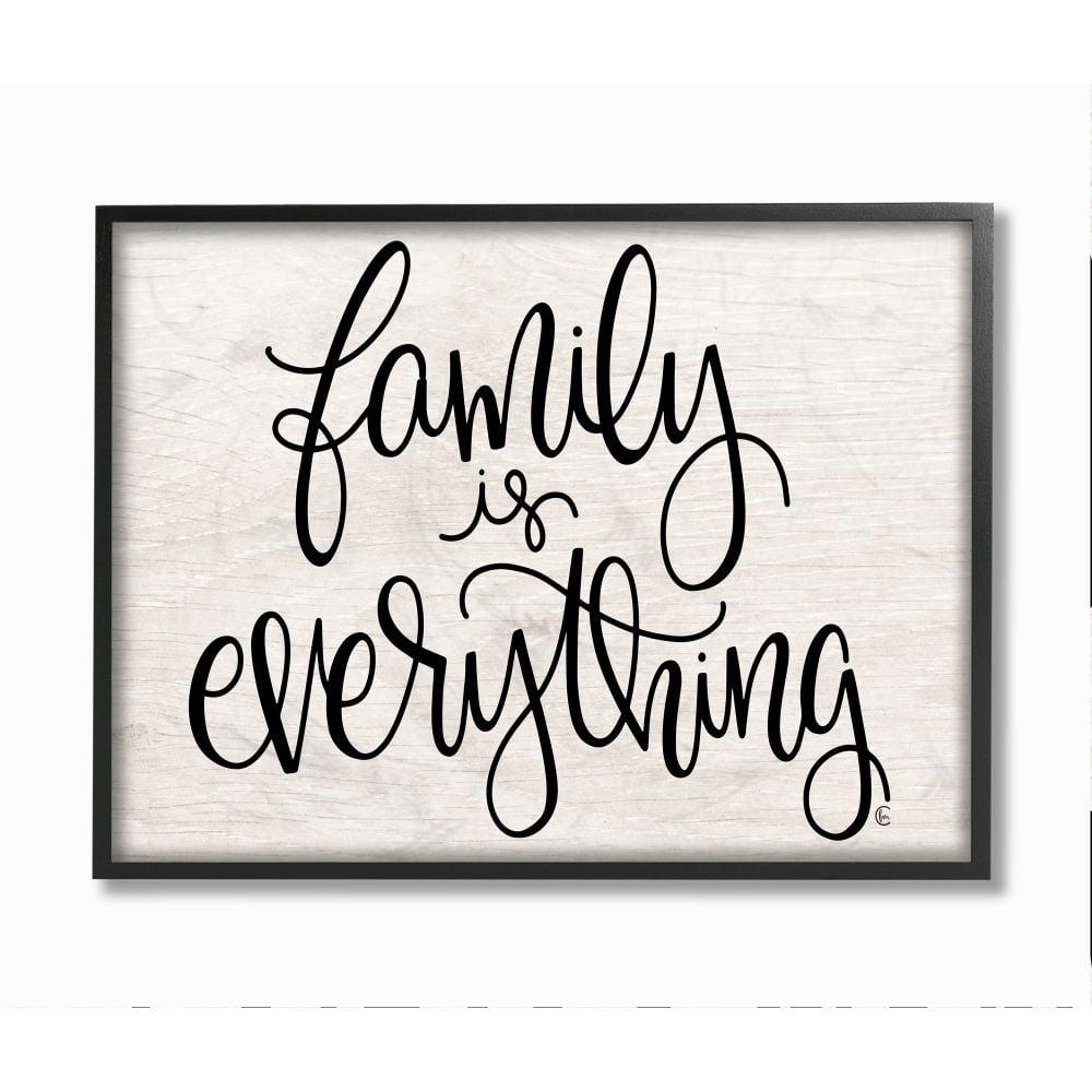 Stupell Industries Family Is Everything Rustic Quote Farm Home Sign