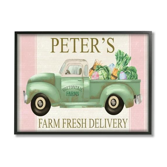 Stupell Industries Farm Fresh Delivery Sign Rustic Countryside Vegetables, 14 x 11, Design by ND Art