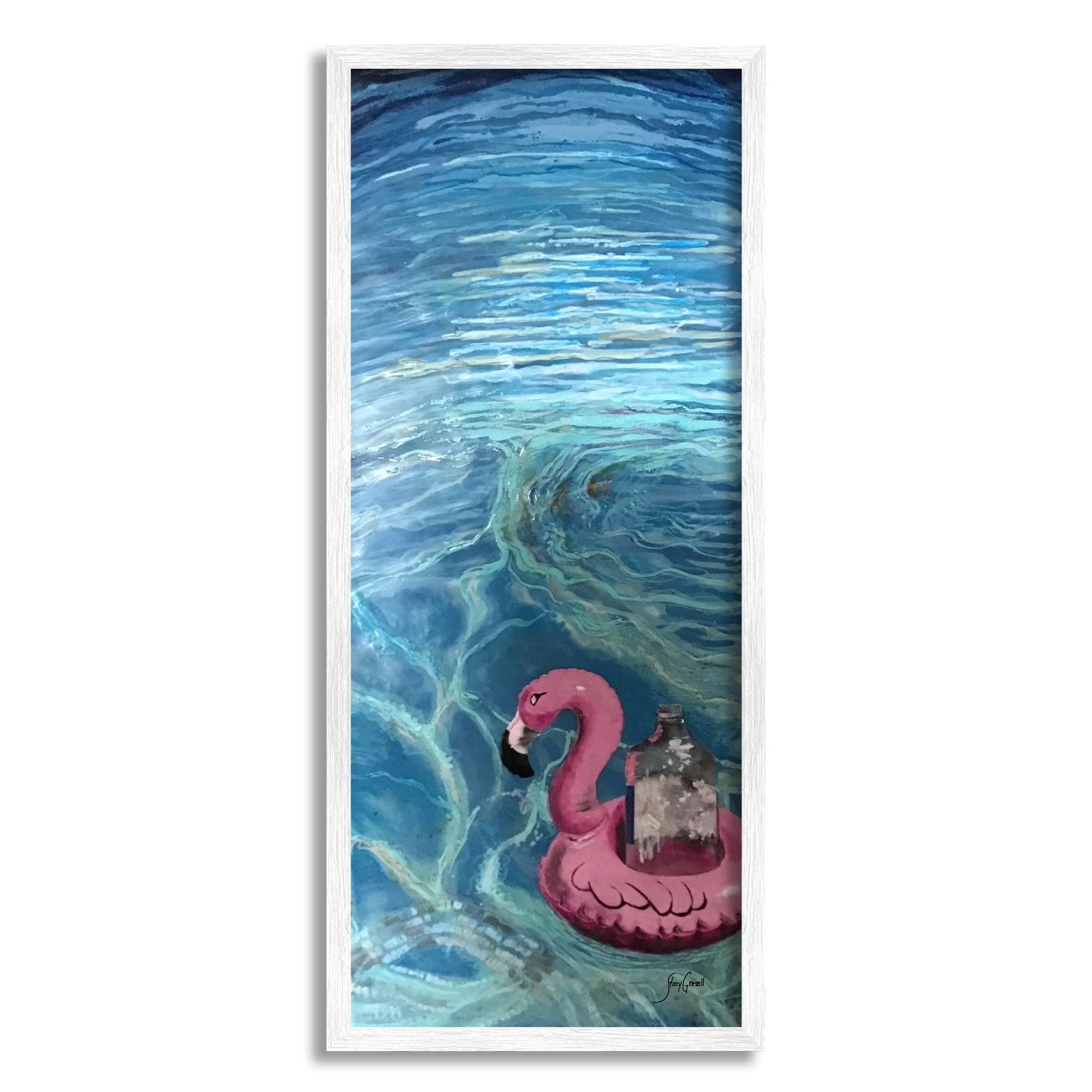 Stupell Industries " Flamingo Pool Float Summertime Swirled Water Ripples " by Stacy Gresell