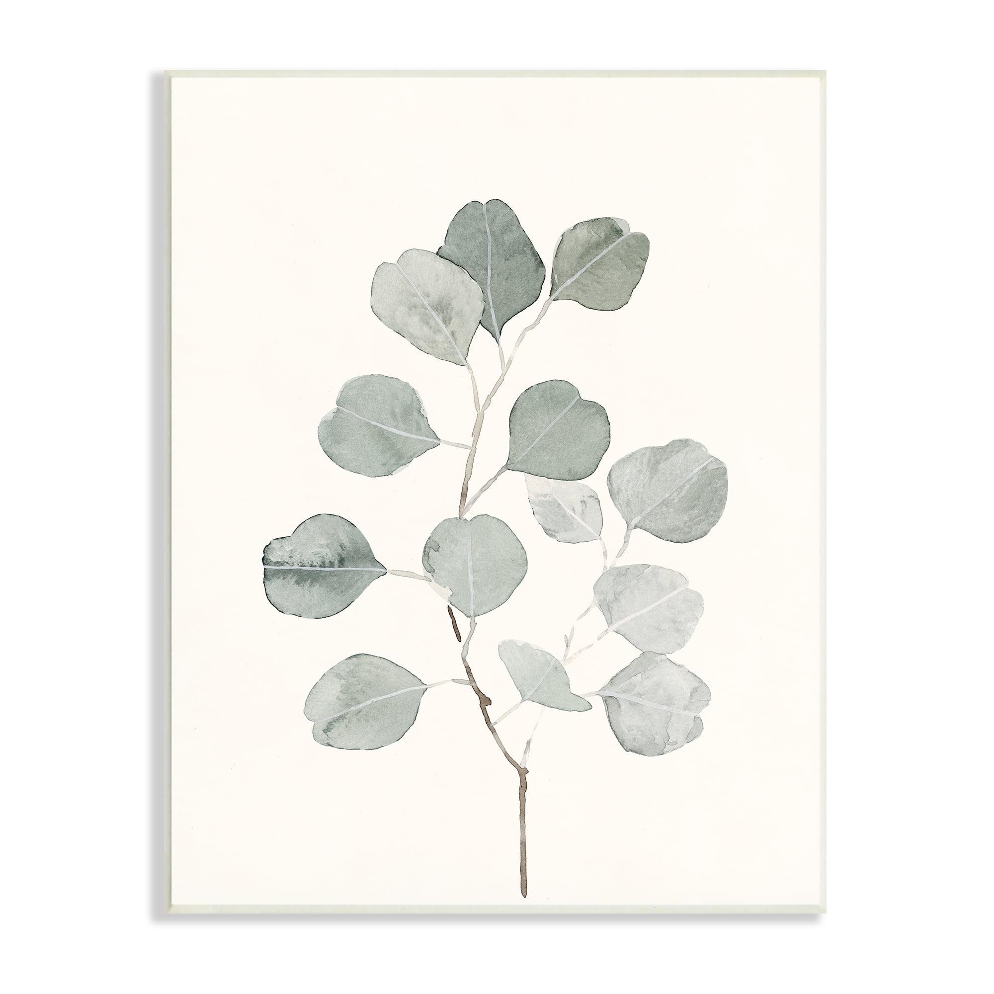 Sage Botanical Stem MDF Wood Wall Plaque, 10 x 15