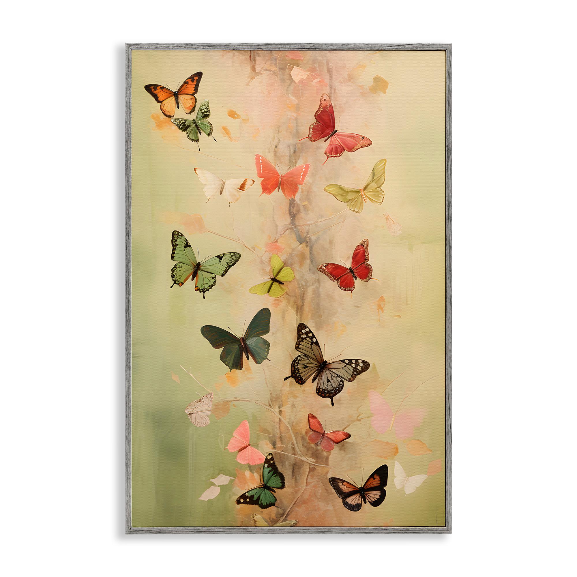 Stupell Industries Fluttering Butterfly Array Giclee Art by Petal Prints Design
