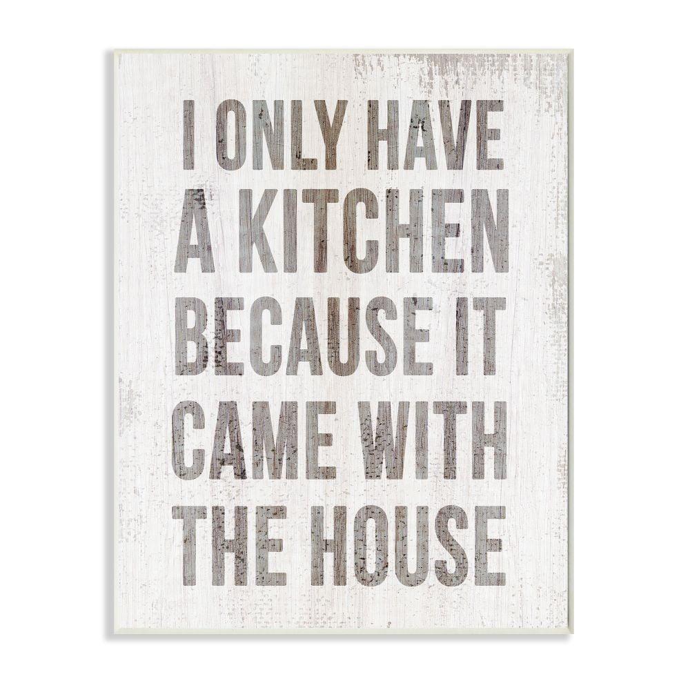 Rustic White MDF Kitchen Quote Wall Plaque, 10x15