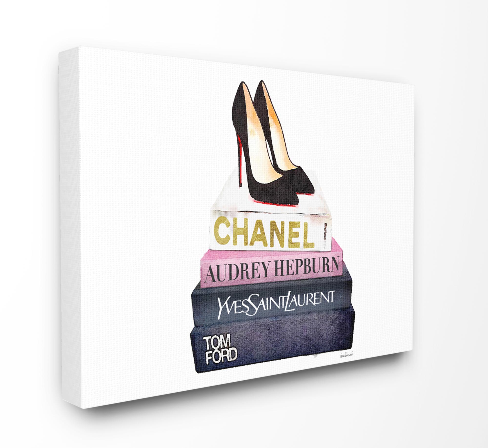 Stupell Industries " Glam Fashion Book Set Black Pump Heels " by Amanda Greenwood