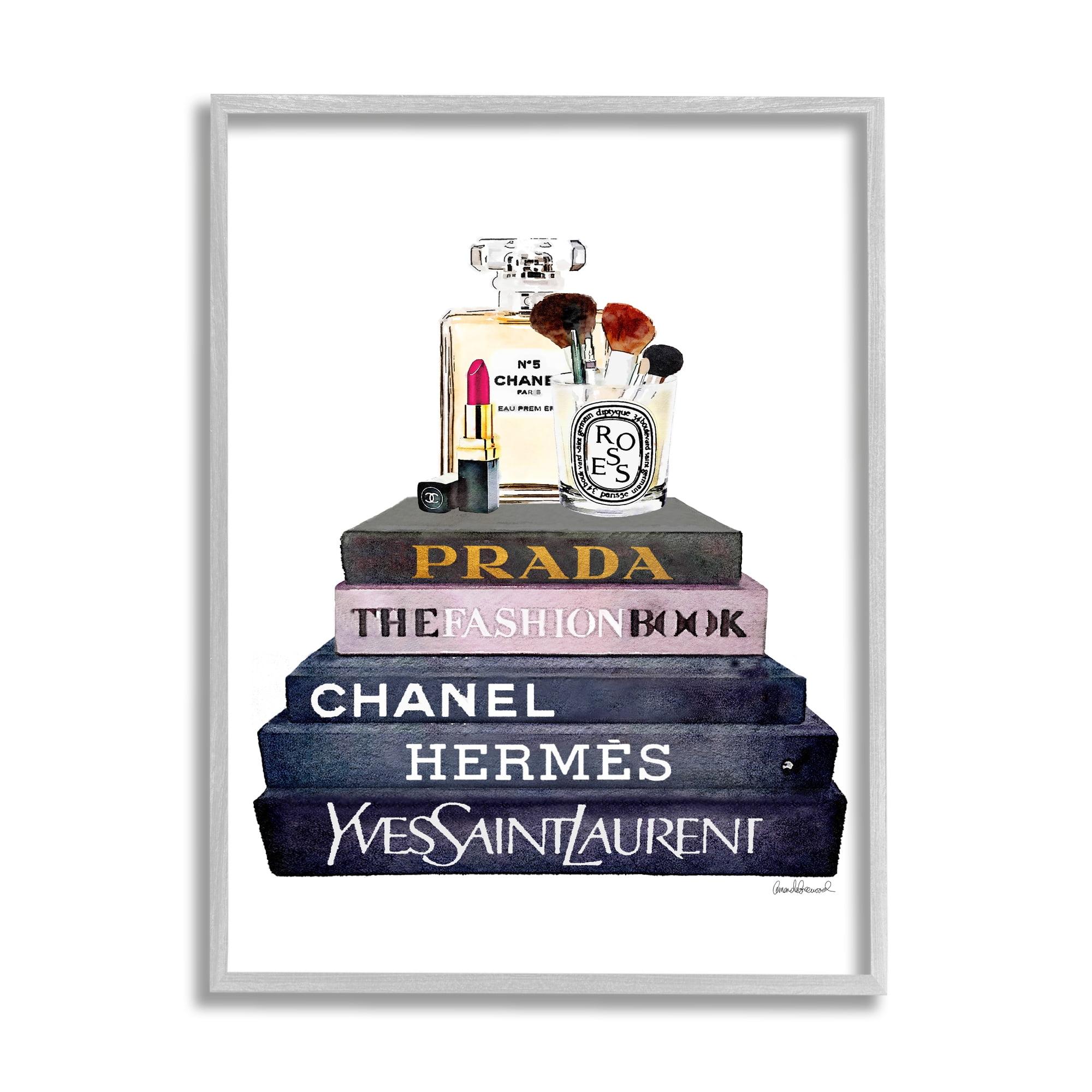 Stupell Industries Glam Fashion Book Set With Makeup Framed Wall Art by Amanda Greenwood
