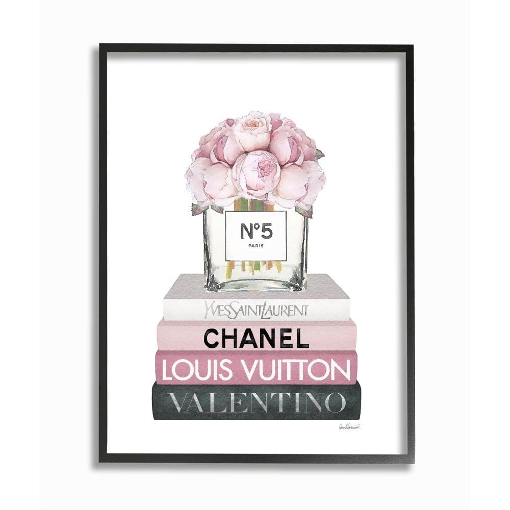 Stupell Industries " Glam Rose Bouquet Over Women's Designer Books " by Amanda Greenwood