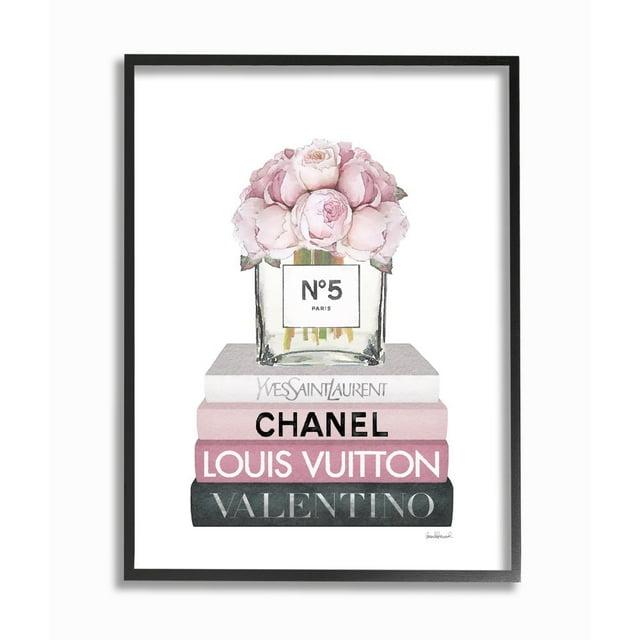 Stupell Industries " Glam Rose Bouquet Over Women's Designer Books " by Amanda Greenwood