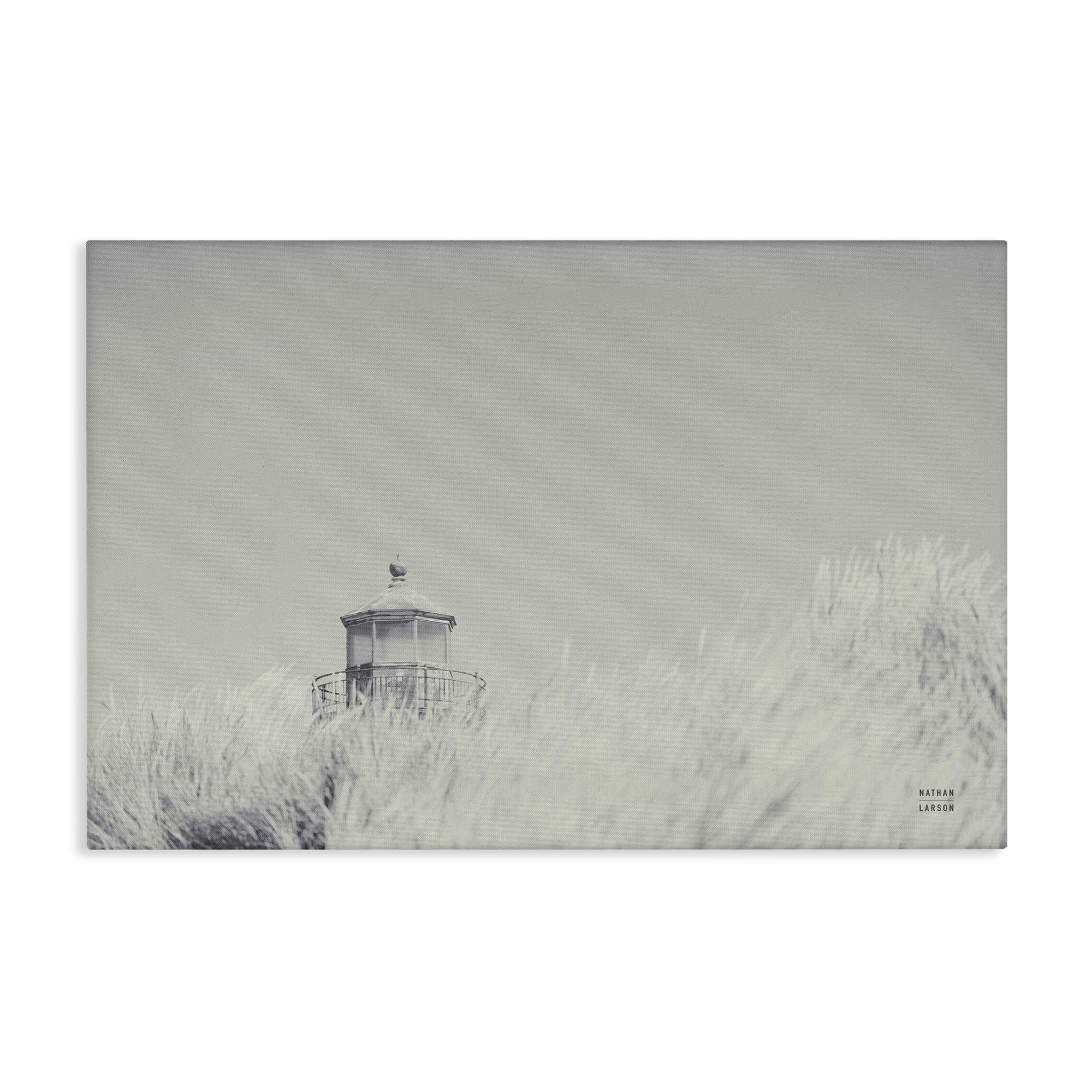 Stupell Industries Grey Lighthouse View Landscape Photography Gallery Wrapped Canvas Art Print Wall Art, 30 x 20