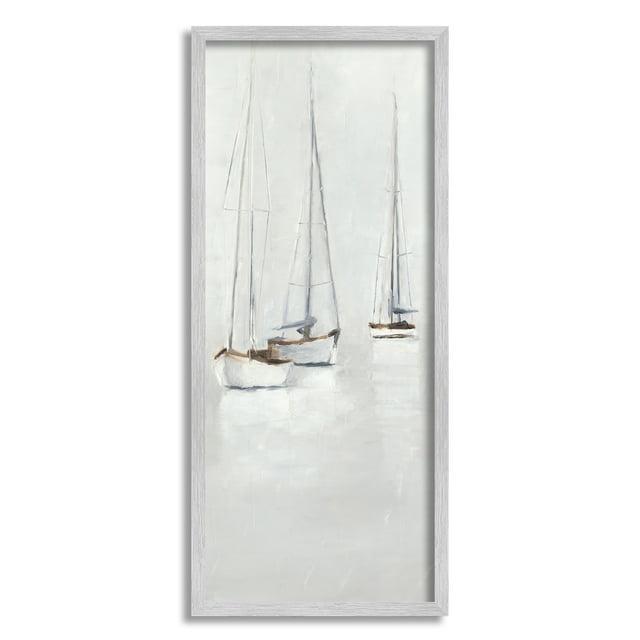 Stupell Industries Grey Sailboats Trio, 13" x 30"