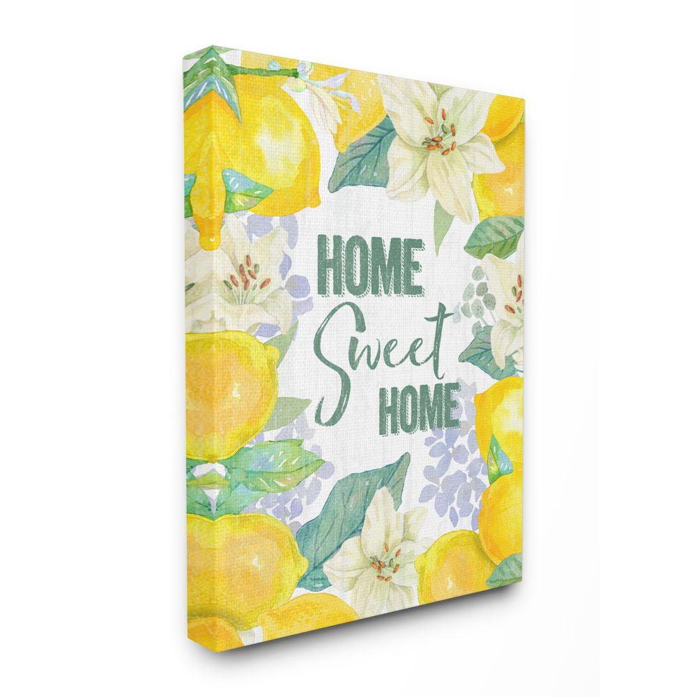 " Home Sweet Home Summer Floral And Lemon Citrus " by Andrea Tachiera