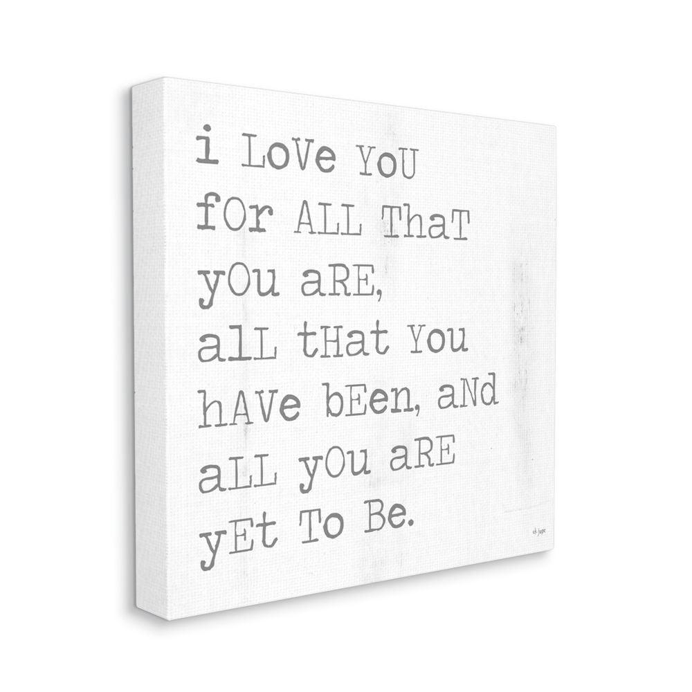 Stupell Industries I Love You for All That You Are by JAXN BLVD - Textual Art Print