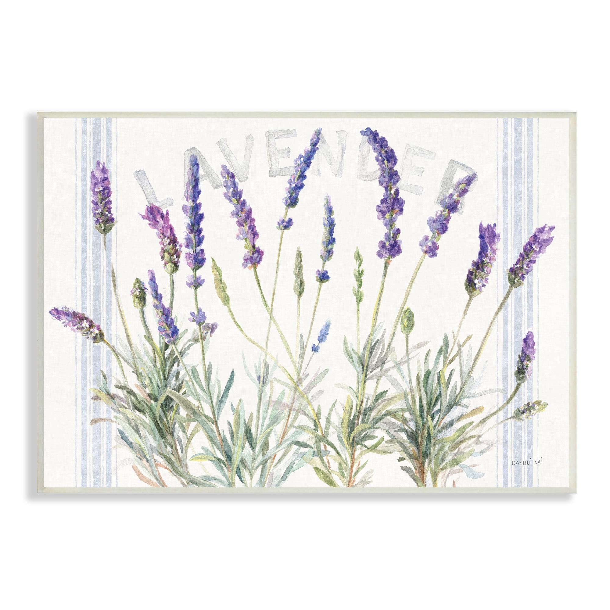 Lavender Floral Cluster Rustic MDF Wall Plaque, 13 x 19