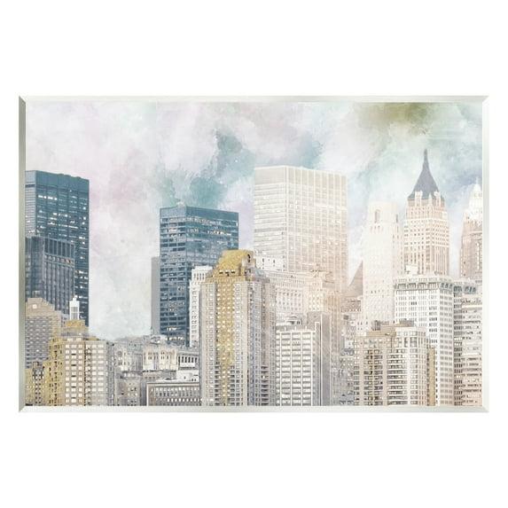 Stupell Industries " Layered Pastel Cityscape Buildings City Skyline Architecture " by Marcus Prime