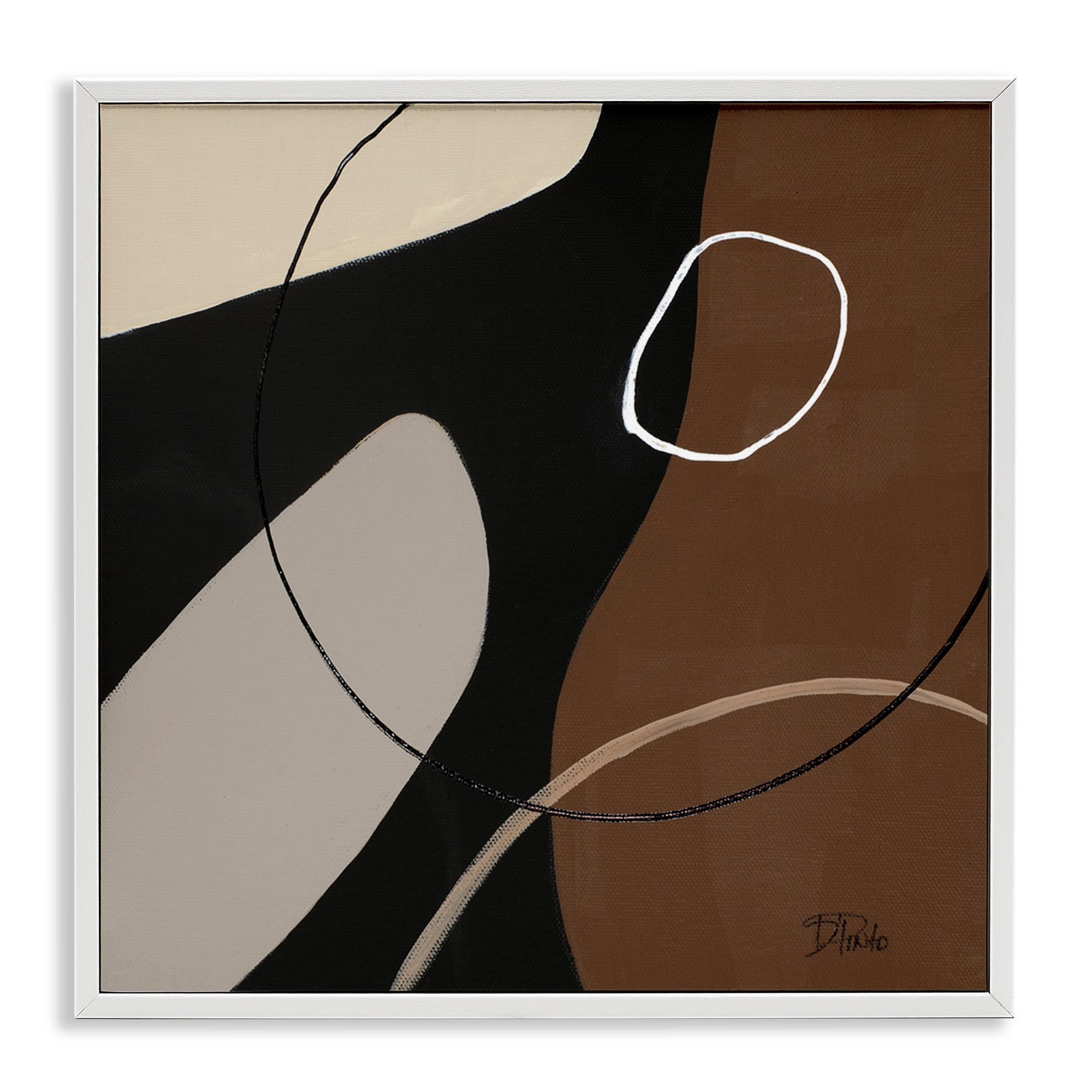 Minimalist Abstract Canvas Print with White Frame, 12 x 12