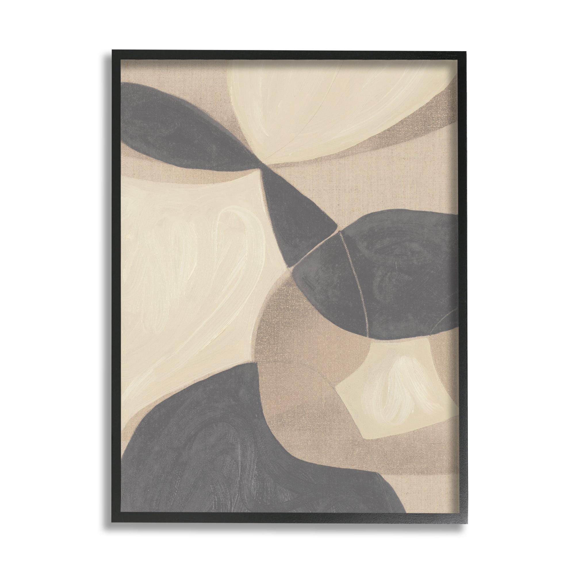 Stupell Modern Beige Boho Abstract Shapes Framed Giclee