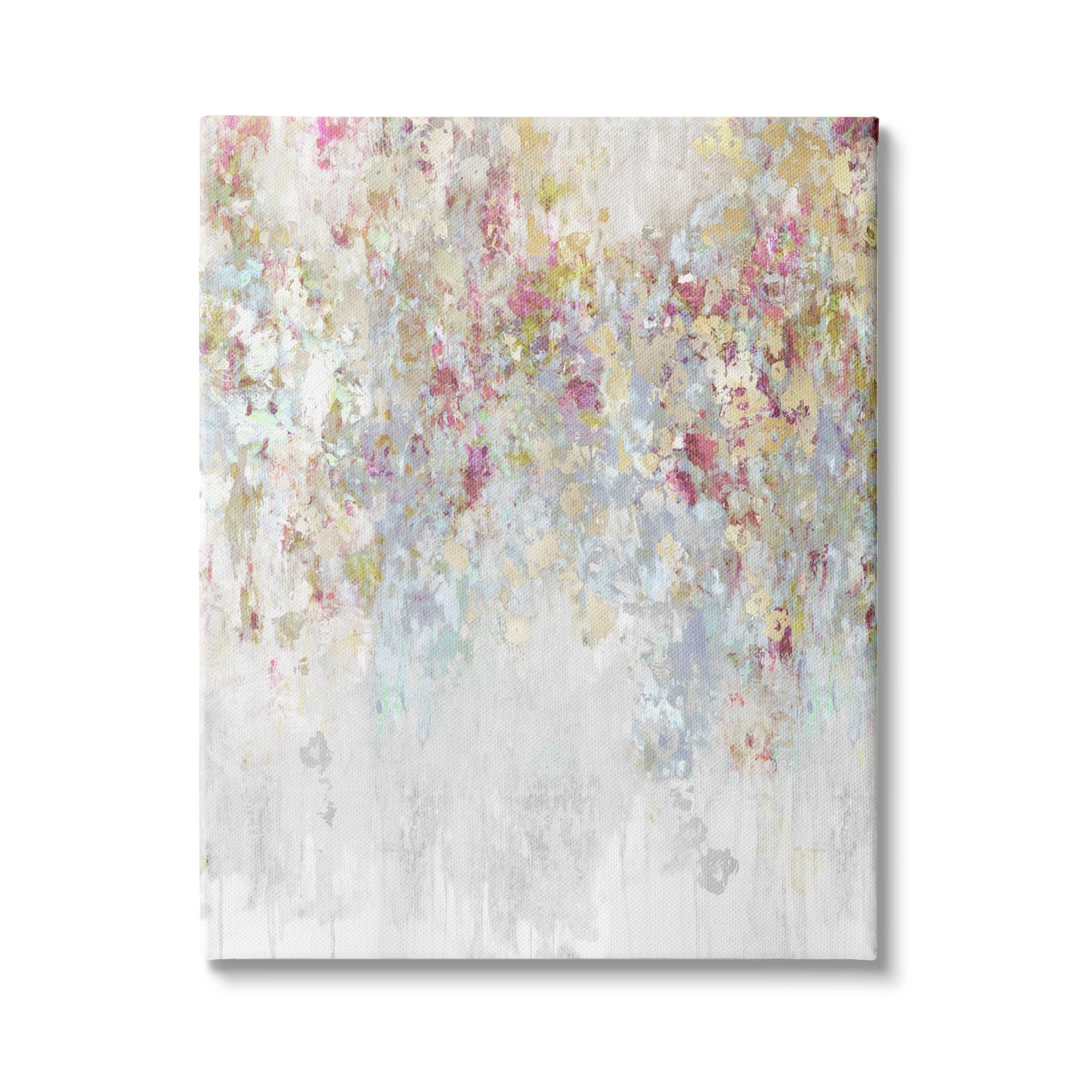 Stupell Industries " Modern Cascading Pink Flowers Abstract Painting Confetti Florals " by Nikki Robbins