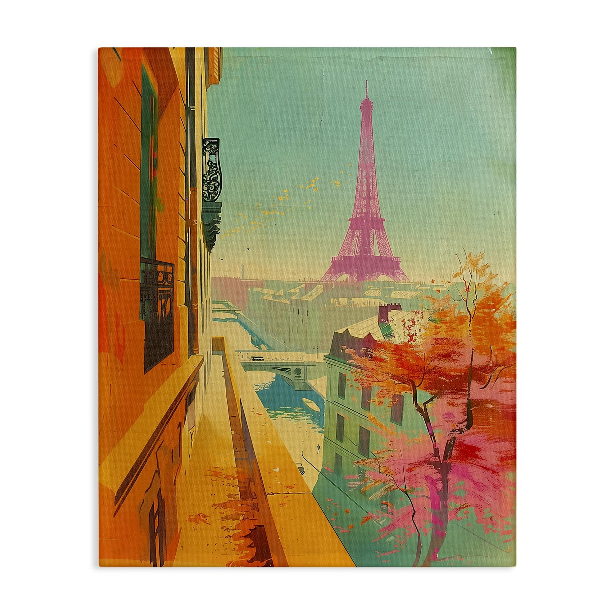 Winston Porter Modern Eiffel Tower Canvas Wall Art by Sasha