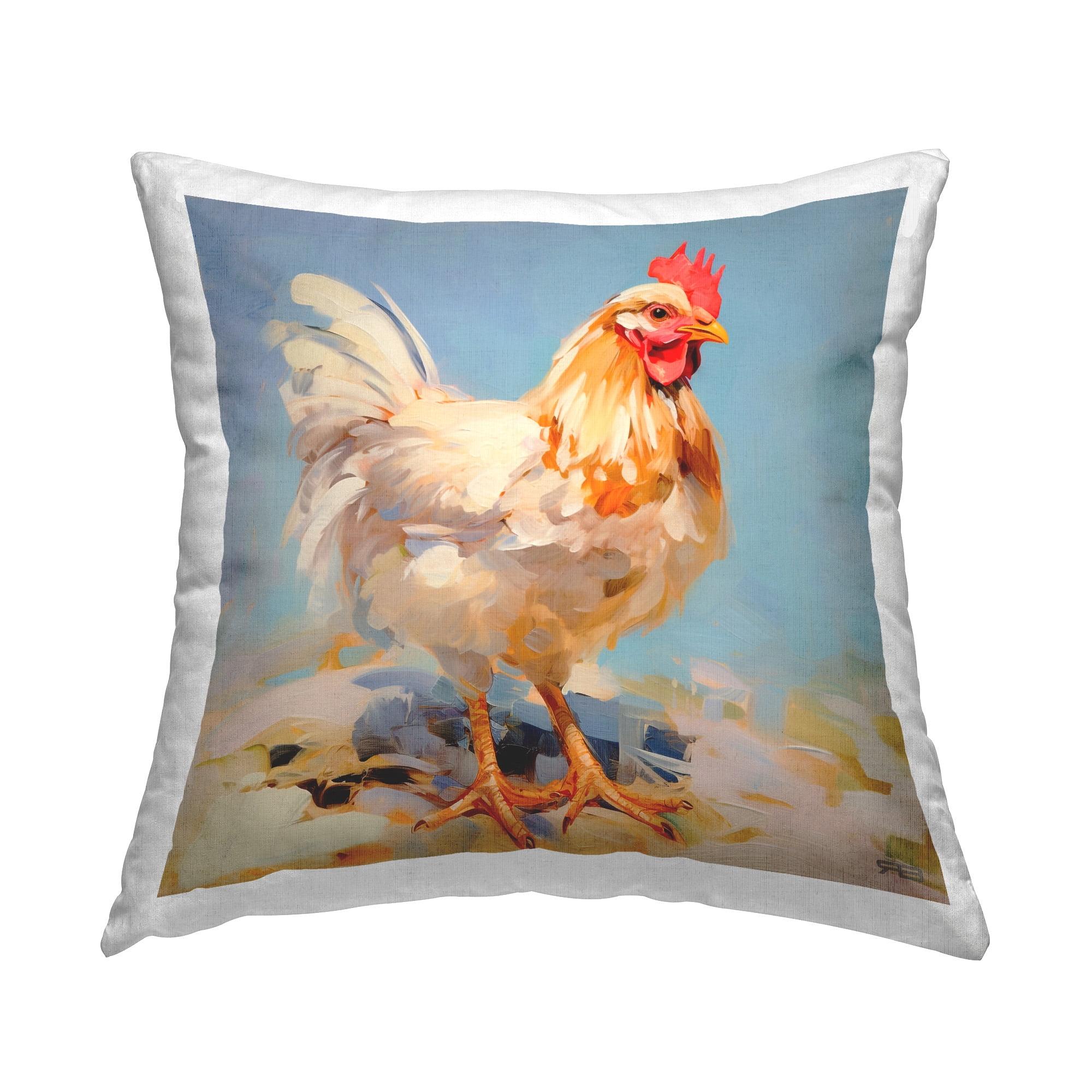 Stupell Industries Modern Farmhouse Rooster Decorative Printed Throw Pillow by RB