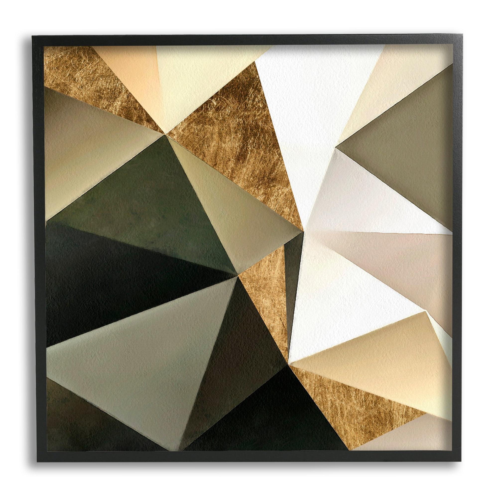 Stupell Industries " Modern Geometric Triangle Collage Bold Abstract Shapes " by Alonzo Saunders