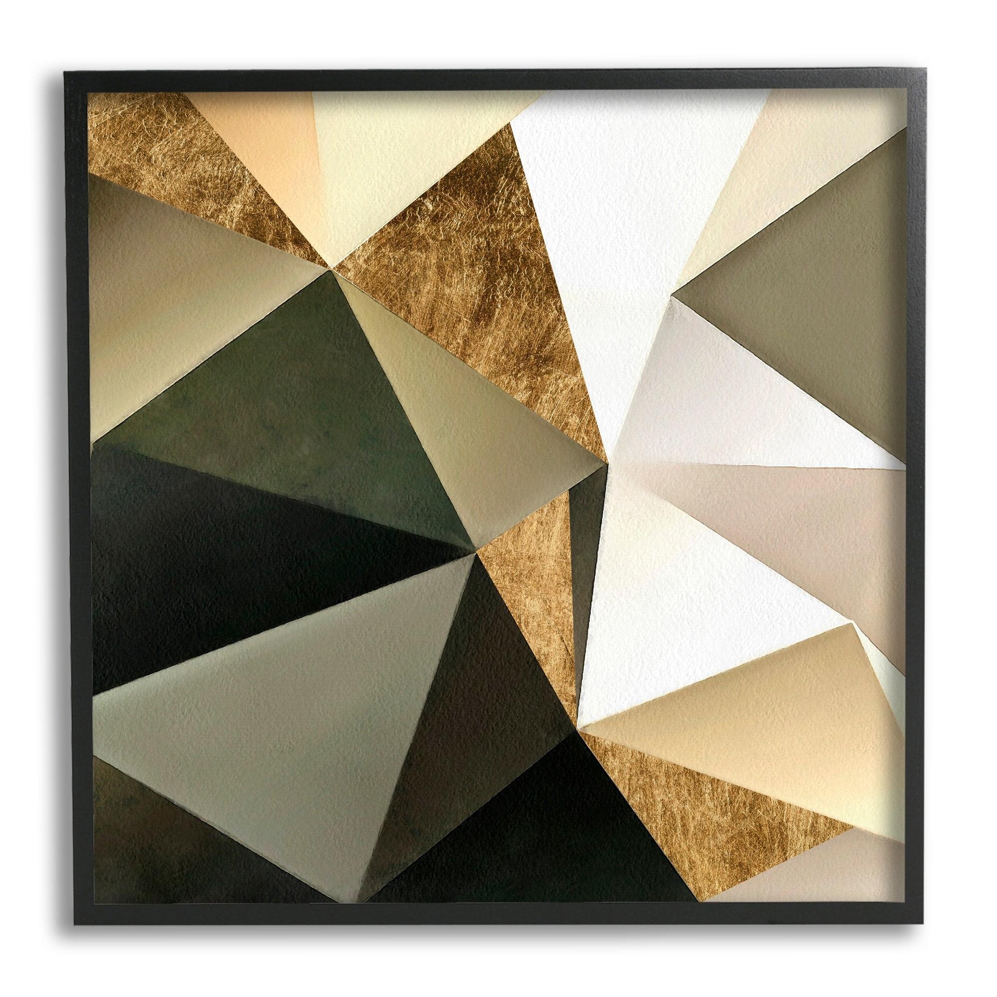 Stupell Industries " Modern Geometric Triangle Collage Bold Abstract Shapes " by Alonzo Saunders