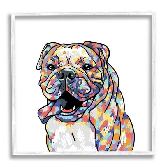 Stupell Industries " Modern Happy Bulldog " by Masey St. Studios