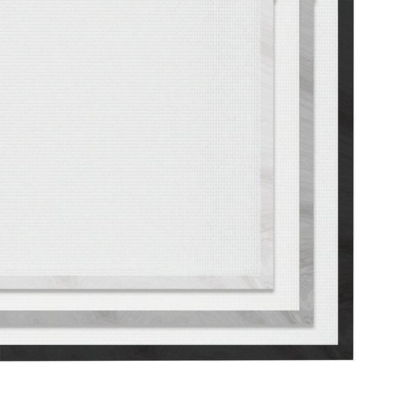 Stupell Industries Nautical Inspired Abstraction Blue Beige Blocked Lines Abstract Painting Gray Framed Art Print Wall Art, 11 x 14