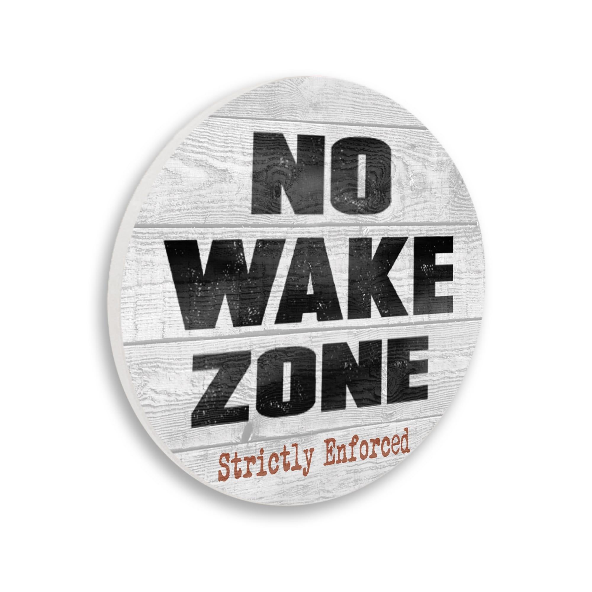 Stupell Industries " No Wake Zone Beach Plank Rustic Grain Pattern " by Regina Nouvel