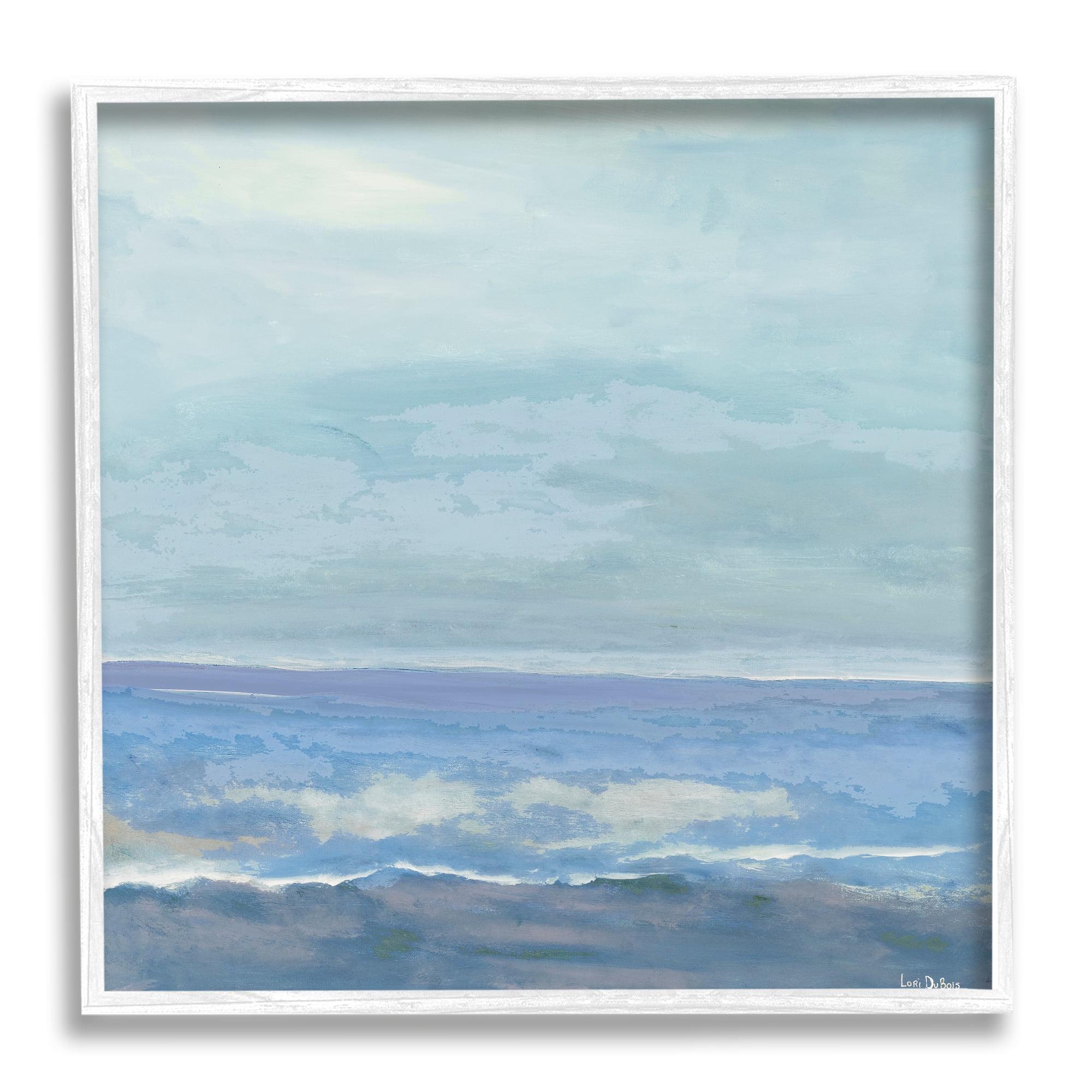 " Ocean Water Landscape Abstraction Blue Layered Waves " by Lori Dubois