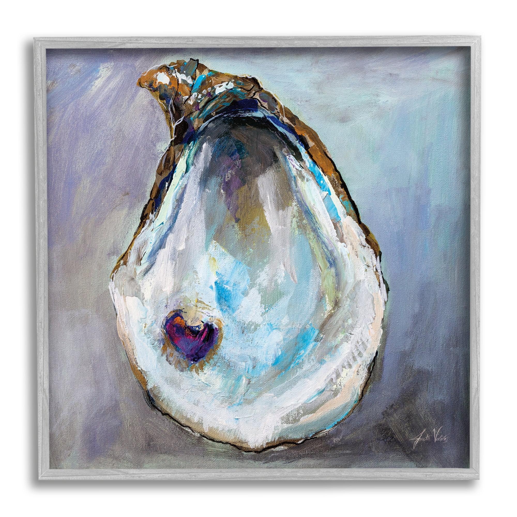Stupell Industries " Oyster Shell With Pearl " by Jeanette Vertentes Painting Print