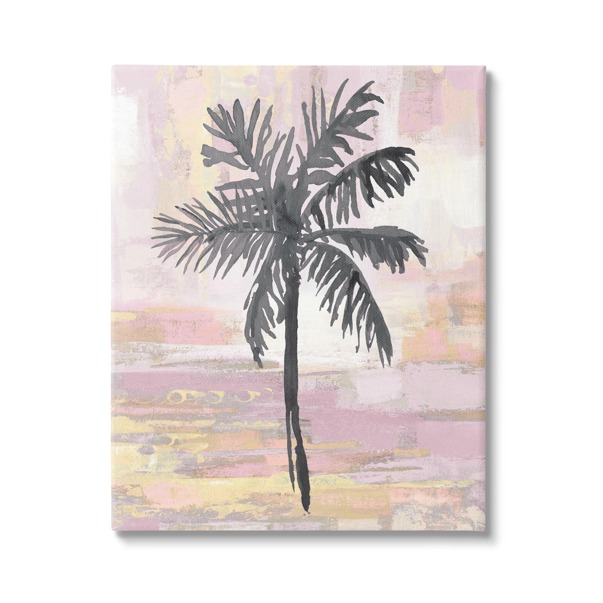 " Pastel Pink Palm Tree Tropical Abstract Design " by Kristen Dew