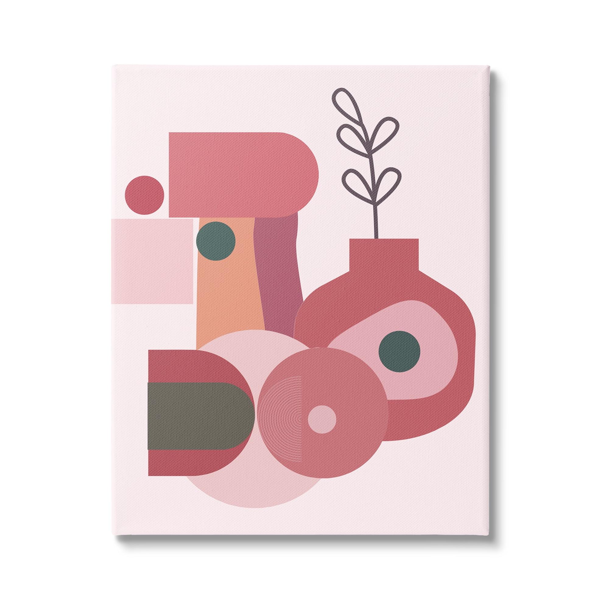 Stupell Industries Pink Abstract Flower Vase Canvas Wall Art Design by Lil' Rue | Wayfair