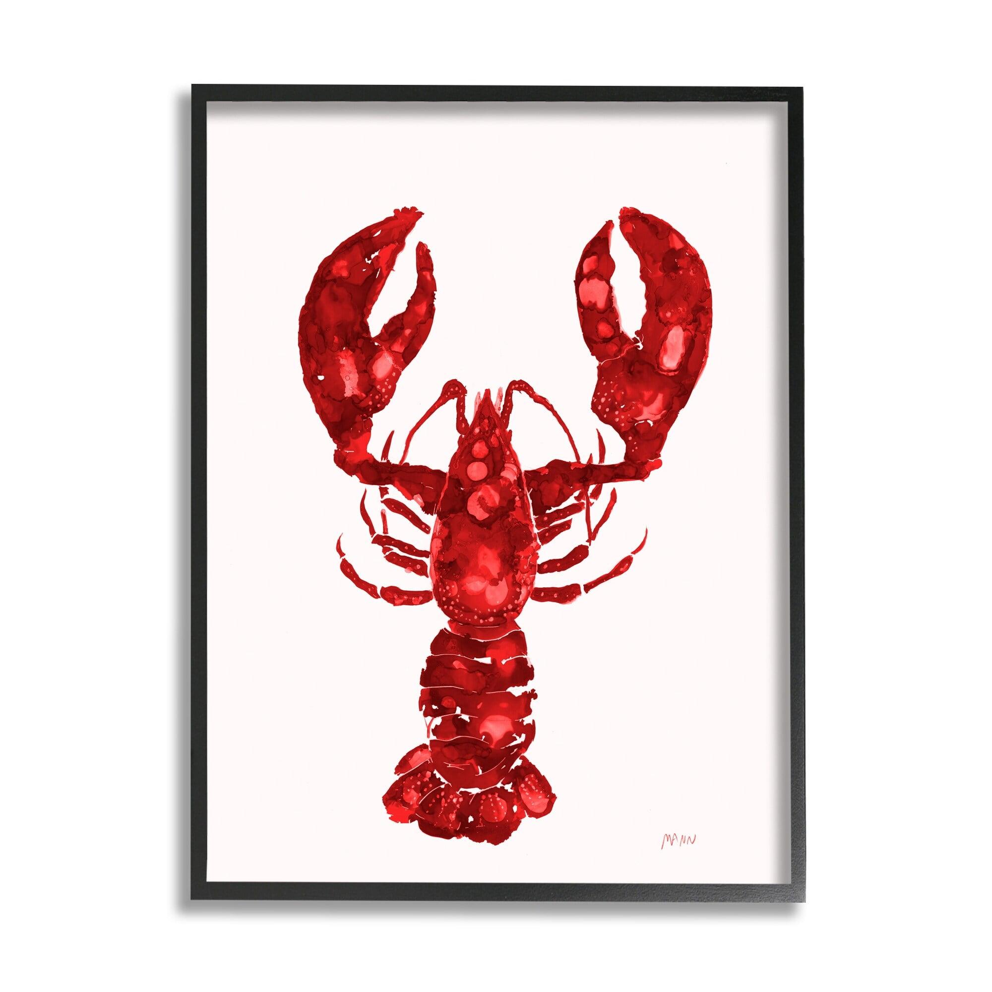 Stupell Industries " Red Lobster Marine Paint " Painting Print