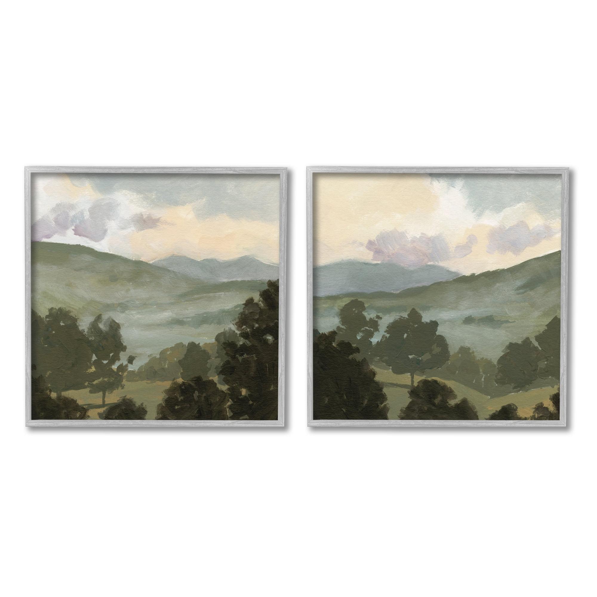 Stupell Industries A2-597-Giclee " Rural Hills " by Victoria Barnes 2 - Pieces Painting Print