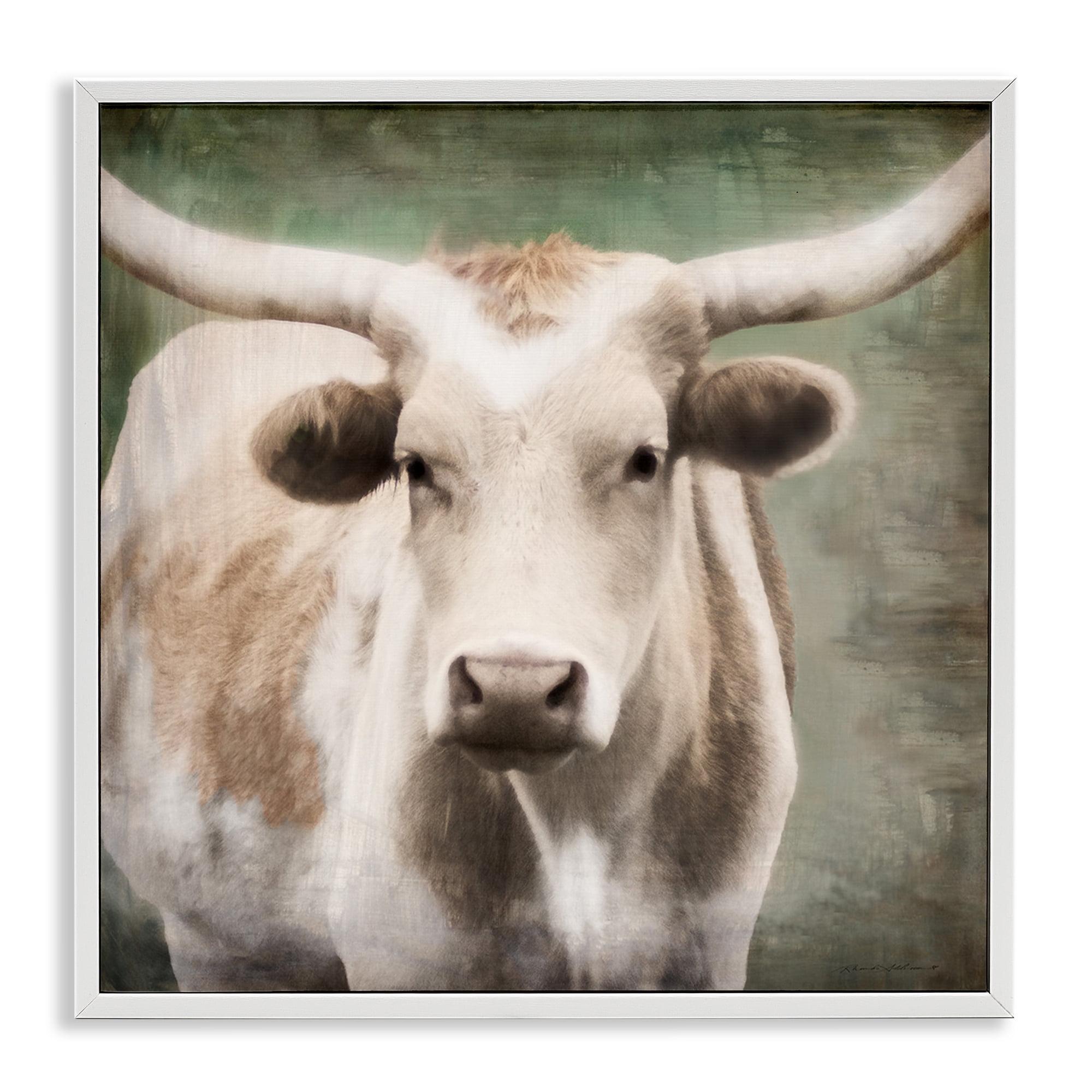 Rustic Longhorn Cattle Framed Giclee Art by Rhonda Addison