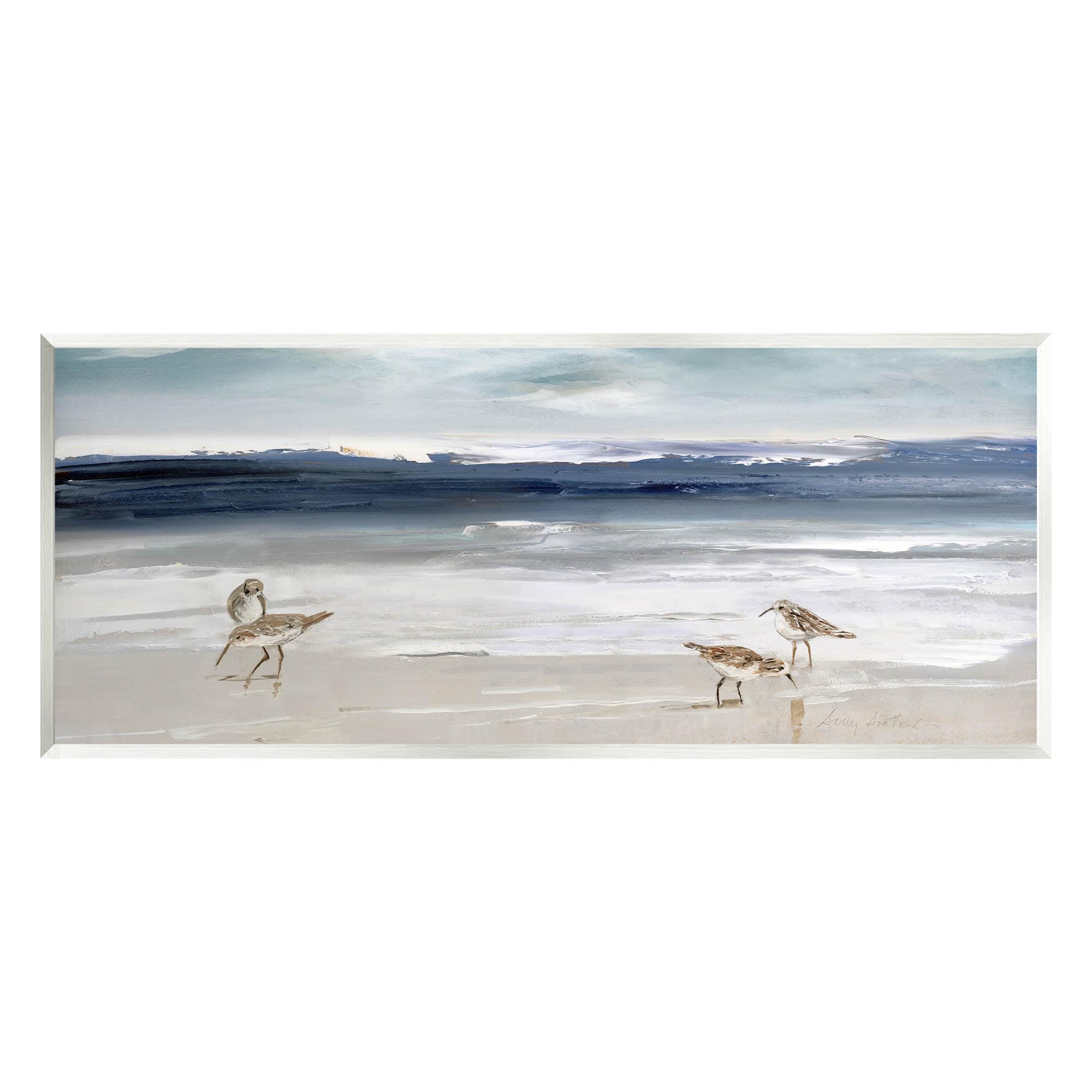 " Sandpipers Grazing Sea Shore " by Sally Swatland