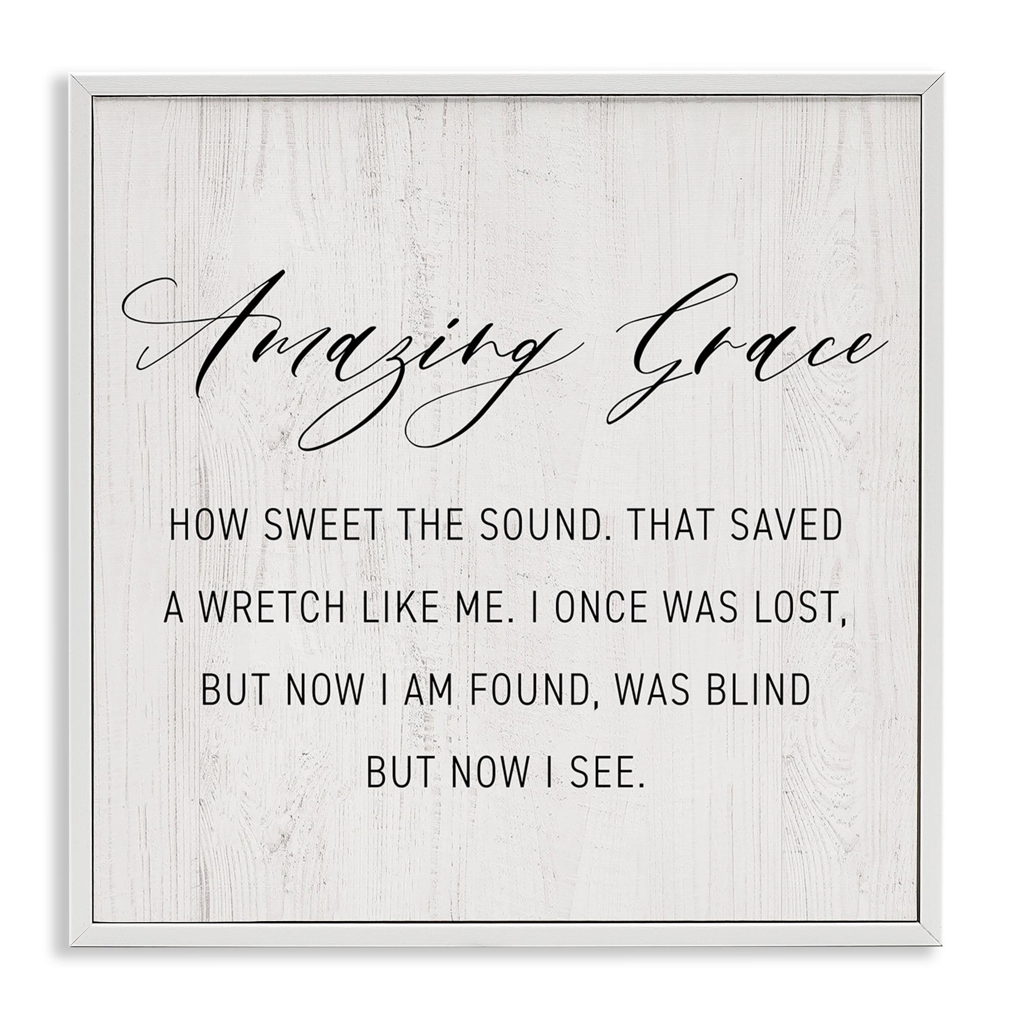 Stupell Industries Spiritual Amazing Grace Framed Giclee Art by CAD Designs