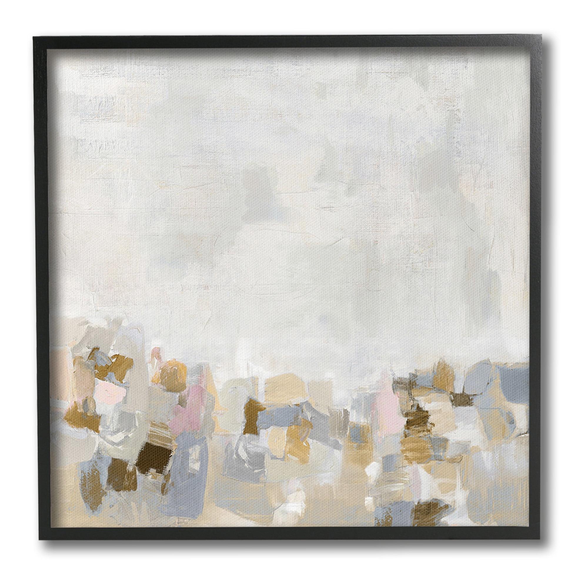 Subtle Flecked Landscape Abstract Black Framed Art Print, 17 x 17