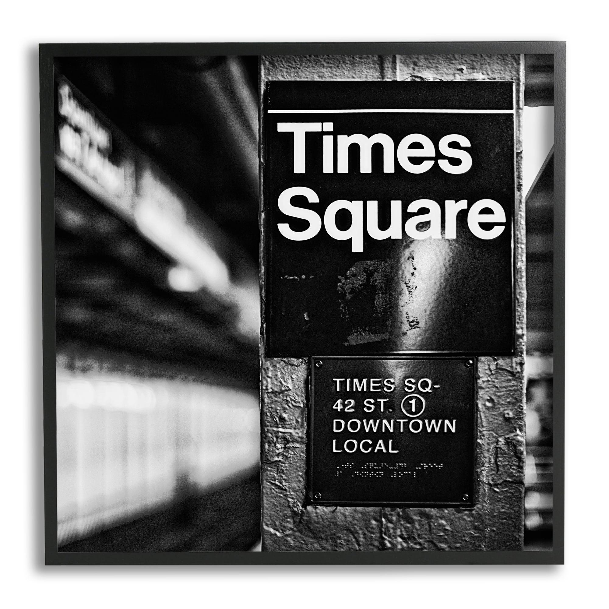 Stupell Industries Time Square Subway New York City Urban Photography, 17 x 30, Design by Susan Bryant