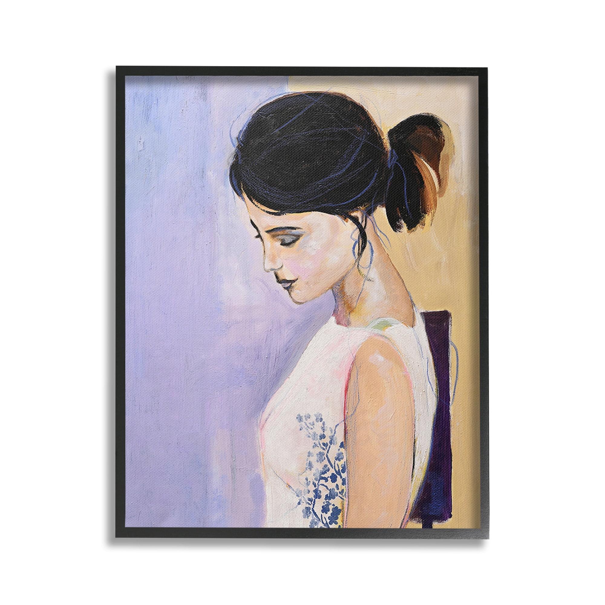 Stupell Industries Traditional Portrait of Woman Framed Giclee Art by Design Fabrikken