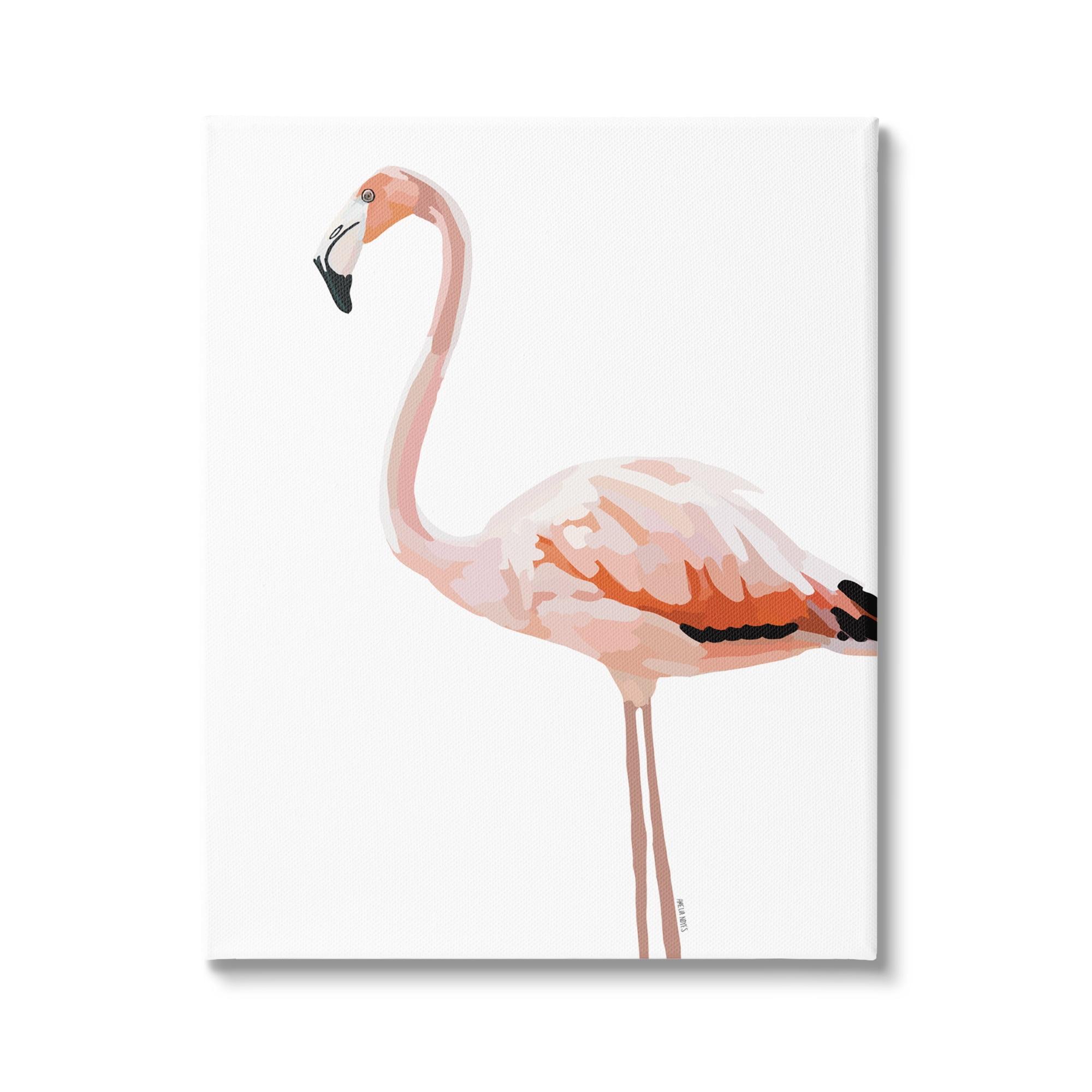 Stupell Industries " Tropical Pink Flamingo Bird Casual Animal Design " by Amelia Noyes