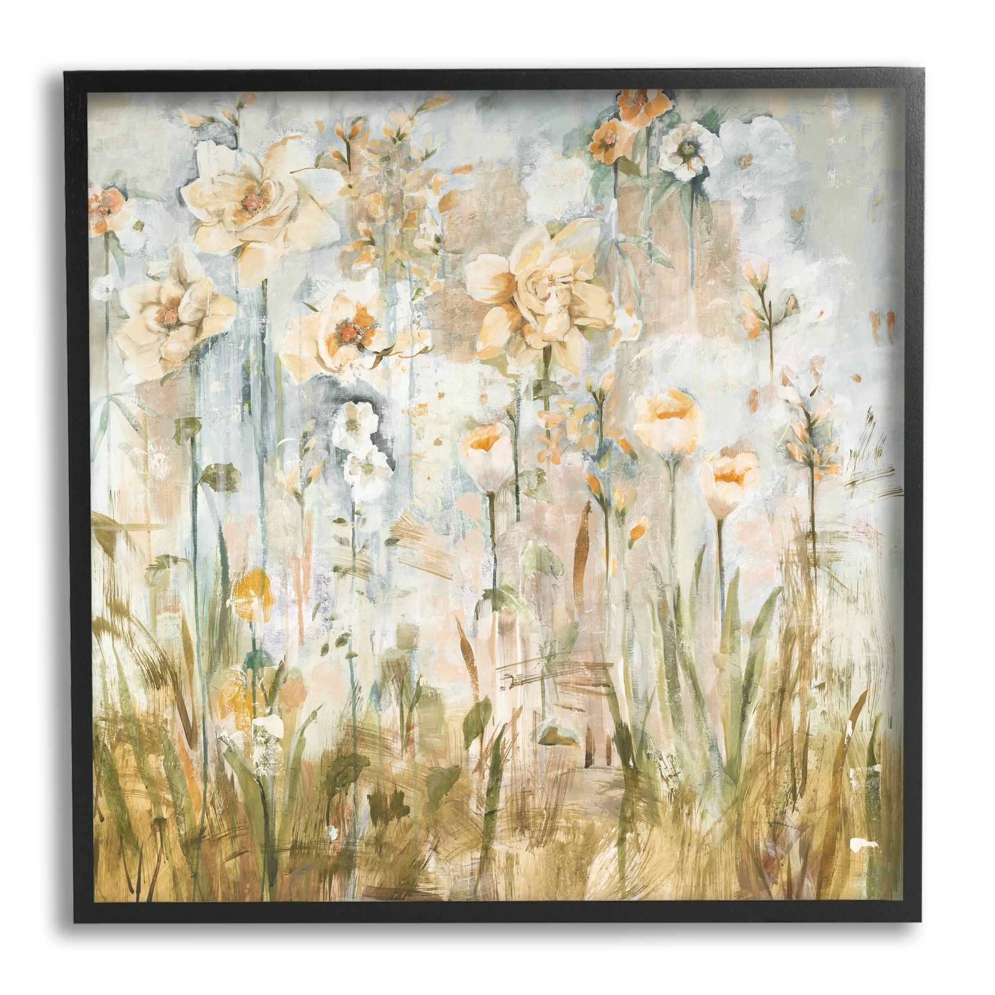 Stupell Industries " Varied Blooming Flowers Among Grasses Boho " by Jill Martin Painting Print