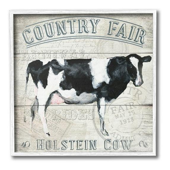 Stupell Industries Vintage Country Fair Animals & Insects Painting White Framed Art Print Wall Art, 24 x 24